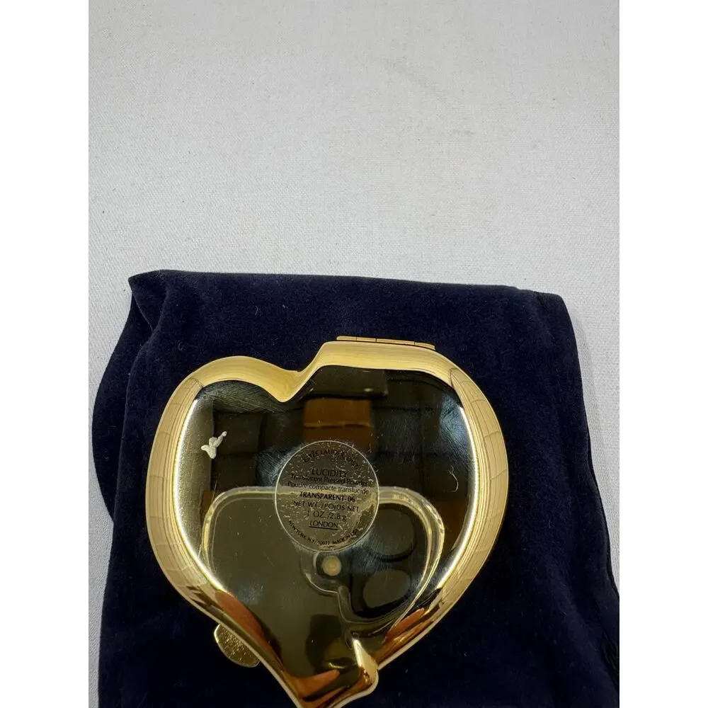 Vtg. Estée Lauder Breast Cancer Edition Pink/Gold Heart shaped Compact- Lucidity